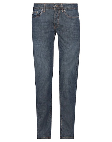 LIU •JO MAN Denim trousers Blue 98% Cotton, 2% Elastane