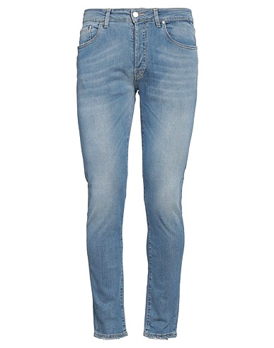 LIU •JO MAN Denim trousers Blue 93% Cotton, 7% Elastane