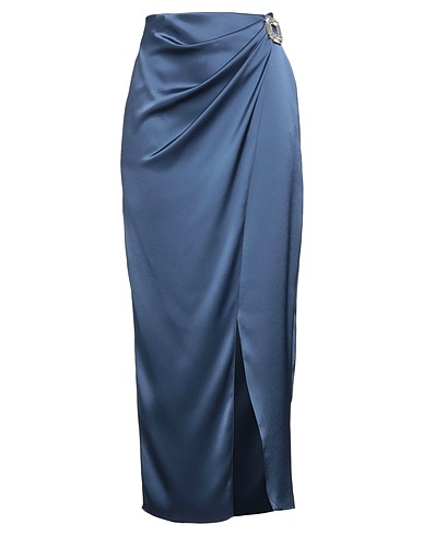 DAVID KOMA Maxi Skirts Navy 78% Triacetate, 22% Polyester, Metal, Glass