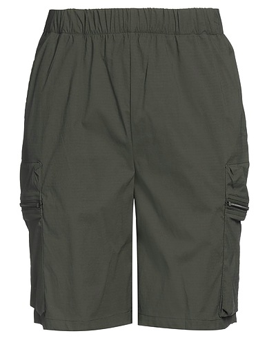 RAINS Shorts & Bermuda Military green 96% Nylon, 4% Elastane