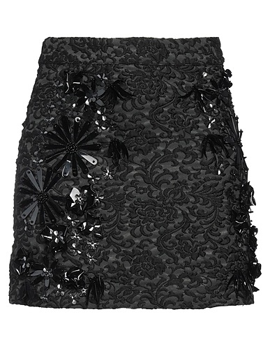 ESSENTIEL ANTWERP Mini skirt Black 100% Polyester, PVC - Polyvinyl chloride