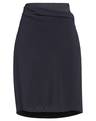 DONNA KARAN Mini skirt Midnight blue 96% Wool, 4% Elastane