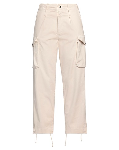 MERCI ITALIA Casual pants Beige 97% Cotton, 3% Elastane