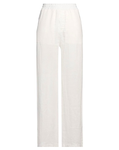 THOM KROM Casual trouser White 100% Linen, Cotton, Modal, Elastane