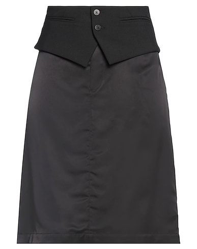 NEIL BARRETT Midi skirt Black 52% Viscose, 48% Cupro, Polyester, Virgin Wool, Elastane