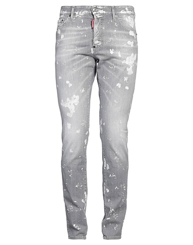 DSQUARED2 Denim trousers Light grey 98% Cotton, 2% Elastane