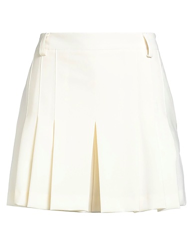 SEMICOUTURE Shorts & Bermuda White 53% Polyester, 43% Virgin Wool, 4% Elastane