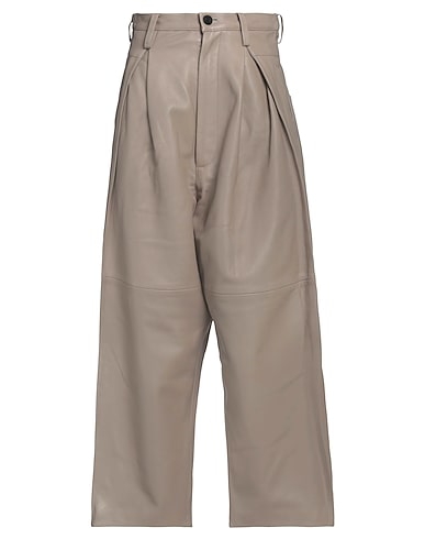 THE MANNEI Casual pants Taupe 100% Leather