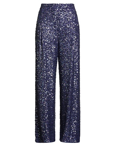ESSENTIEL ANTWERP Casual trouser Dark purple 95% Polyester, 5% Elastane