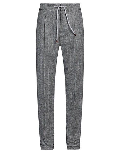 BRUNELLO CUCINELLI Hosen Hellgrau 100% Schurwolle