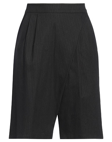 + - UGUALE Shorts & Bermuda Nero 71% Cotone, 26% Poliammide, 3% Elastan