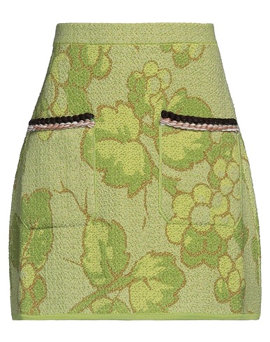 ETRO Mini skirt Light green 67% Wool, 27% Viscose, 6% Polyester, Acrylic, Cotton
