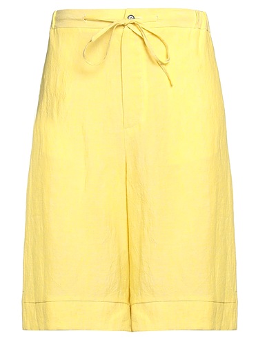 SABATO RUSSO Shorts & Bermuda Giallo 100% Lino