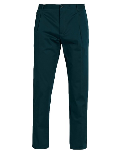 DOLCE&GABBANA Casual trouser Dark green 97% Cotton, 3% Elastane
