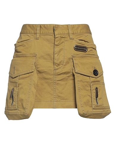 DSQUARED2 Mini skirt Light green 97% Cotton, 3% Elastane