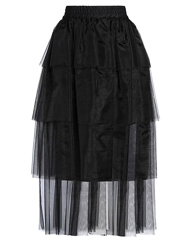 ALTEA Midi skirt Black 100% Polyester, Acetate