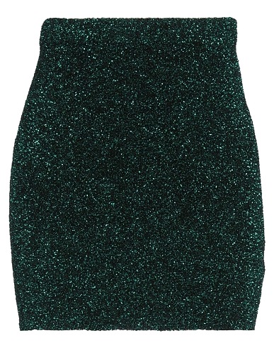 ELEONORA GOTTARDI Mini skirt Green 67% Polyamide, 33% Metal