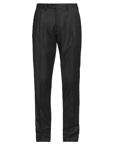 LARDINI Casual trouser Charcoal 100% Wool