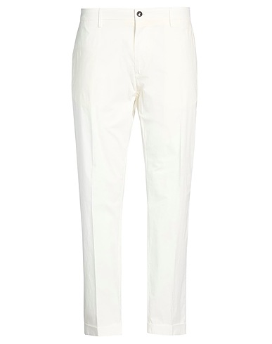 LIU •JO MAN Casual pants White 98% Cotton, 2% Elastane