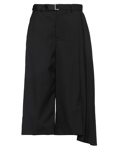 SACAI Casual trouser Black 70% Polyester, 30% Wool