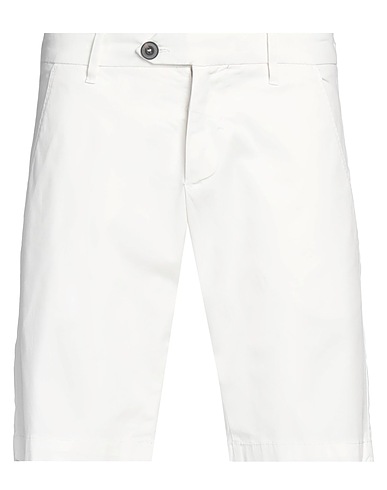 ROŸ ROGER'S Shorts & Bermuda White 97% Cotton, 3% Elastane