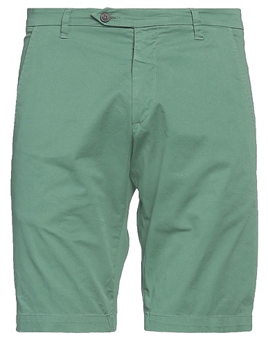 ROŸ ROGER'S Shorts & Bermuda Green 97% Cotton, 3% Elastane