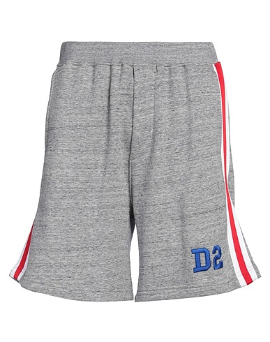 DSQUARED2 Shorts & Bermuda Grey 100% Cotton, Elastane