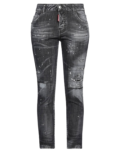 DSQUARED2 Denim trousers Black 98% Cotton, 2% Elastane