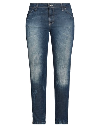 PLEASE Denim trousers Blue 98% Cotton, 2% Elastane