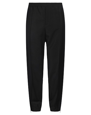 VERSACE Casual trouser Black 60% Mohair wool, 40% Virgin Wool