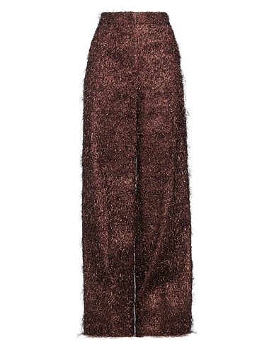 FABIANA FILIPPI Casual trouser Dark brown 47% Viscose, 38% Metallic Polyester, 15% Polyamide
