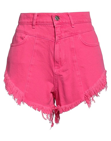 HINNOMINATE Denim shorts FUCSIA 100% Cotton