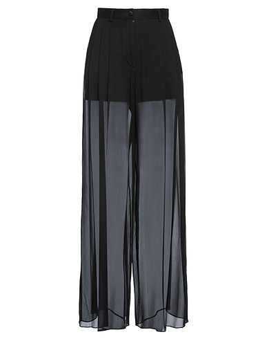 DOLCE&GABBANA Casual trouser Black 93% Silk, 7% Elastane