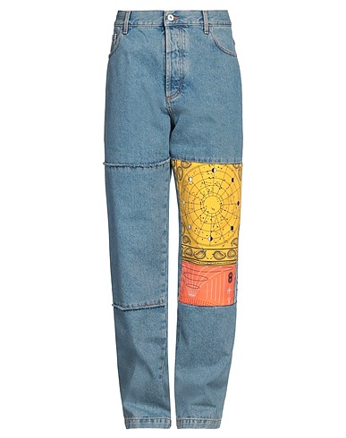 MARCELO BURLON Denim trousers Blue 68% Cotton, 19% Acrylic, 13% Polyester