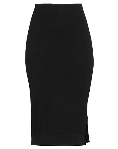 BLUGIRL Midi skirt Black 54% Polyester, 20% Polyamide, 20% Acrylic, 6% Wool, Viscose