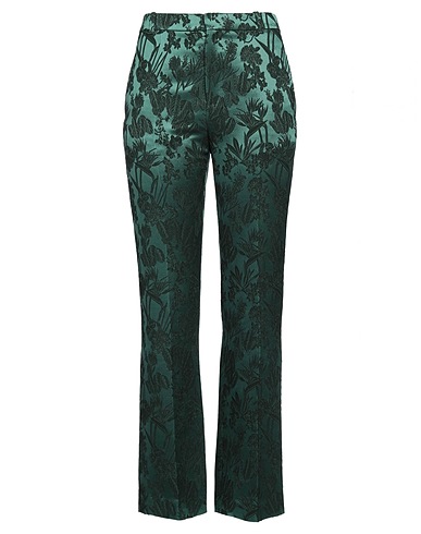 CHLOÉ Casual pants Emerald green 80% Wool, 20% Silk