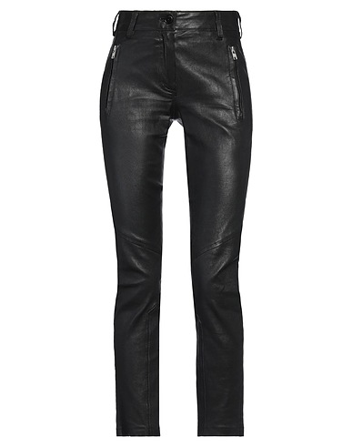 ANN DEMEULEMEESTER Casual pants Black 100% Leather