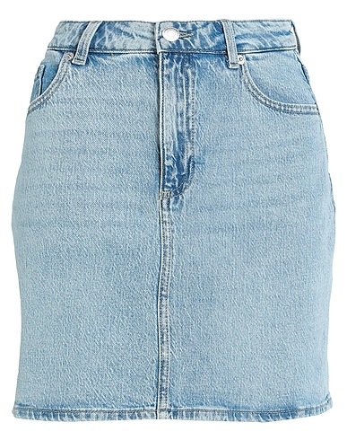 VERO MODA Denim skirt Blue 79% Cotton, 20% Recycled cotton, 1% Elastane