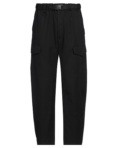 Y-3 캐주얼 바지 블랙 100% 코튼