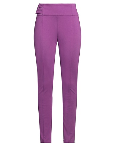 CRISTINA GAVIOLI Casual trouser Mauve 65% Viscose, 30% Nylon, 5% Elastane