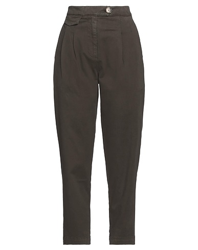 CRISTINA GAVIOLI Casual trouser Military green 97% Cotton, 3% Elastane