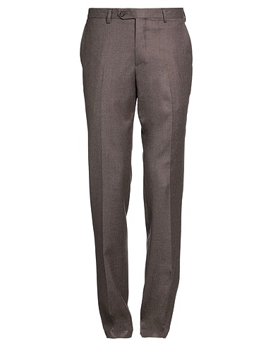 LUIGI BORRELLI NAPOLI Casual pants Khaki 100% Wool