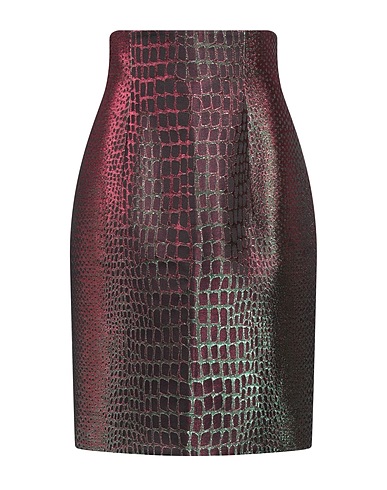 BALMAIN Midi skirt Green 45% Viscose, 36% Silk, 19% Metallic Polyester