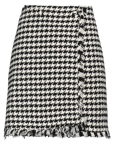 I BLUES Minirock Schwarz 39% Baumwolle, 29% Acryl, 27% Polyester, 4% Synthetische Fasern, 1% Andere Fasern