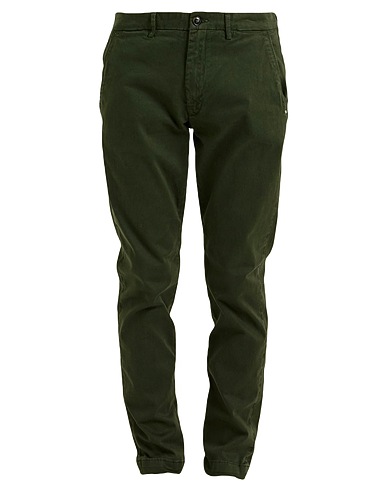 LIU •JO MAN Casual pants Military green 98% Cotton, 2% Elastane