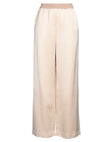 ZHELDA Casual trouser Beige 64% Viscose, 36% Linen, Cotton, Polyamide, Elastane