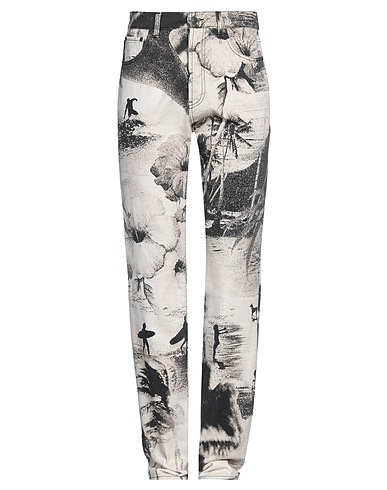 MSGM Denim pants Light grey 100% Cotton