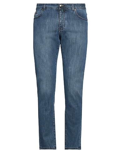 LUIGI BORRELLI NAPOLI Denim pants 98% Cotton, 2% Elastane
