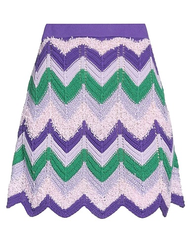 PINKO Mini skirt Purple 94% Polyamide, 6% Metallic fiber, Viscose
