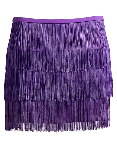 PINKO Mini skirt Purple 96% Polyester, 4% Elastane